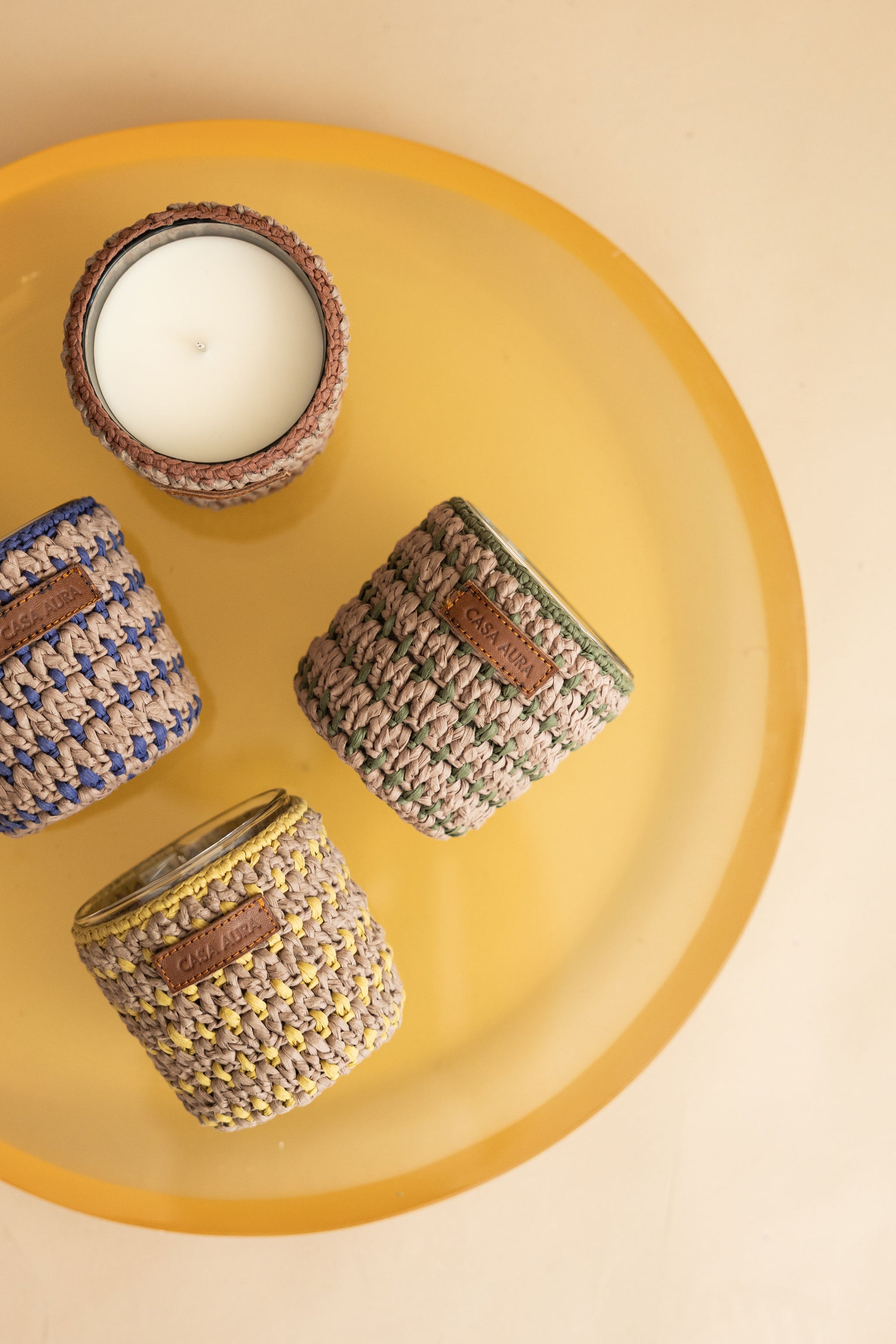 Rafia color amarillo