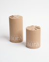 Juego cirios beige