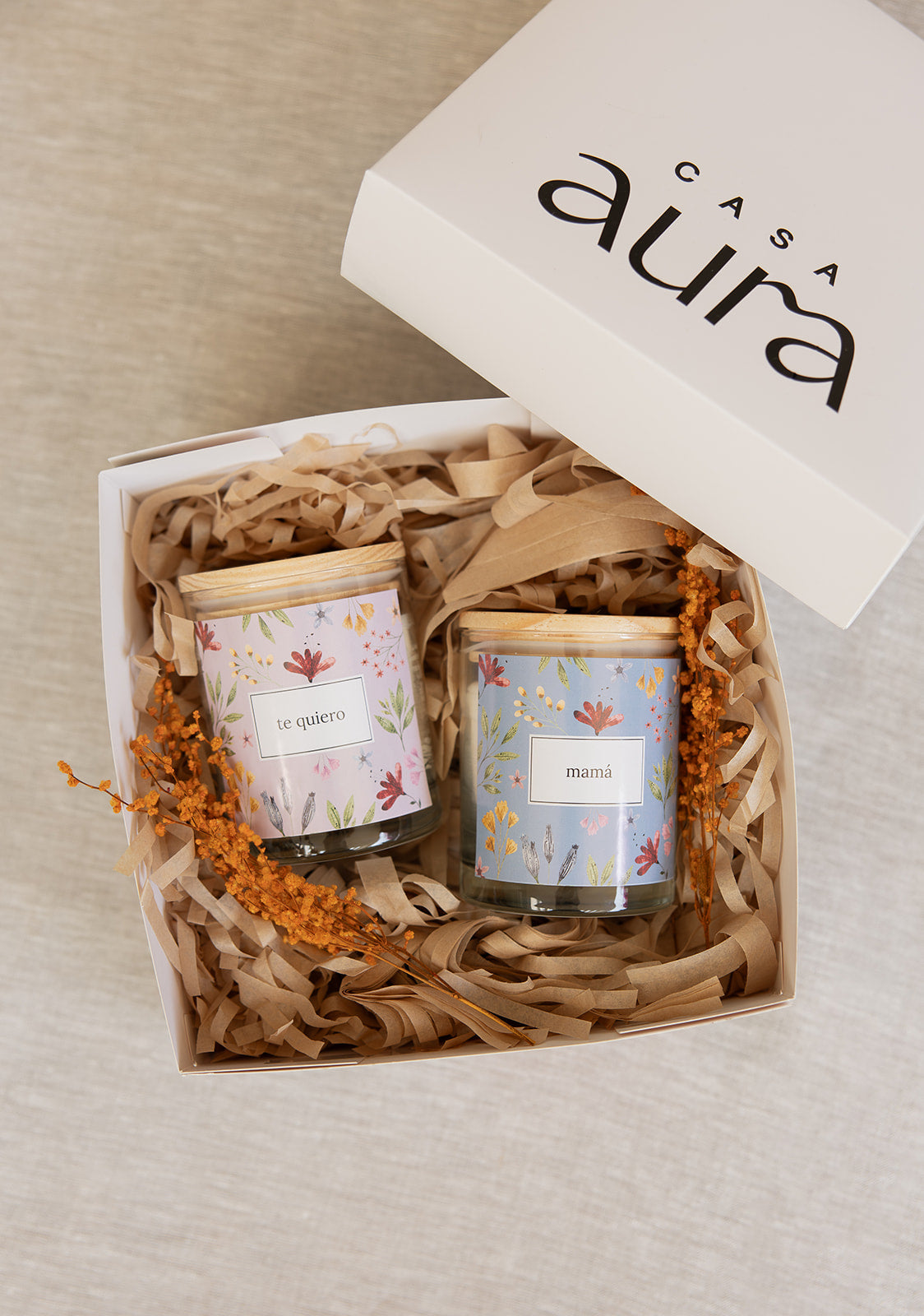 Set de 2 velas (230g c/u)